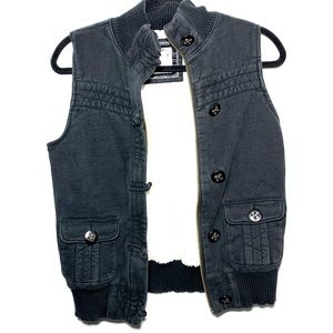 ⚓️ OLD NAVY | Black Puffer Sherpa Lined Vest